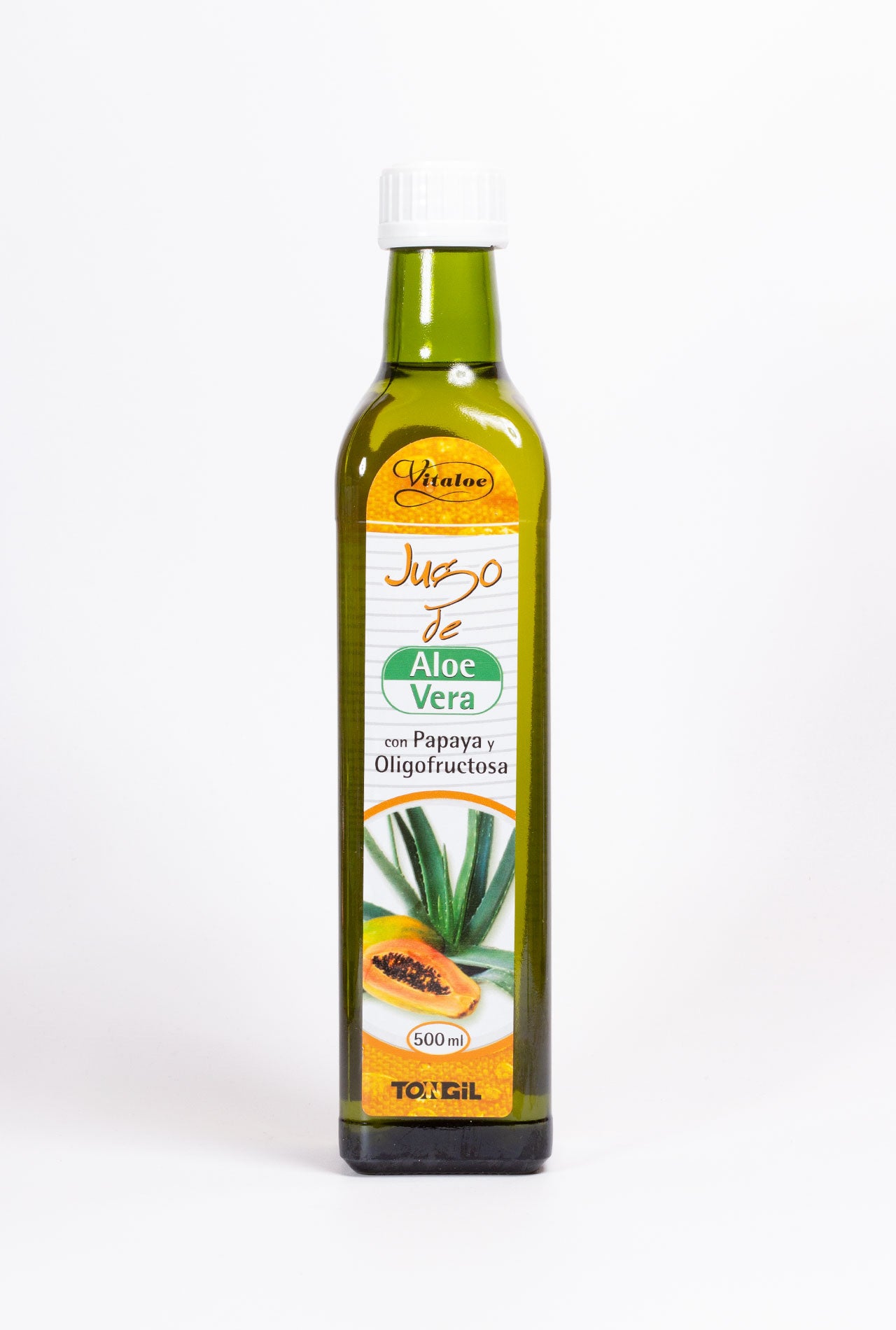 Agua de aloe vera con papaya y oligofructosa